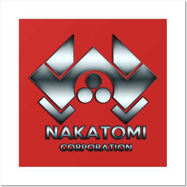 Nakatomi Logo - Silver Wall Art by BigOrangeShirtShop